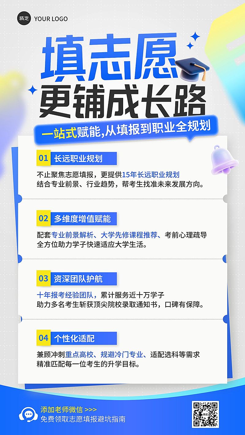 高考志愿填报机构服务介绍海报