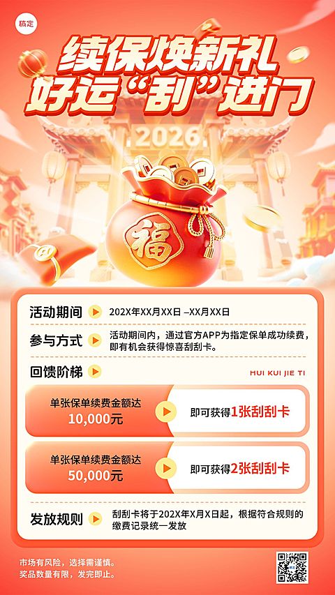金融保险激励宣传海报