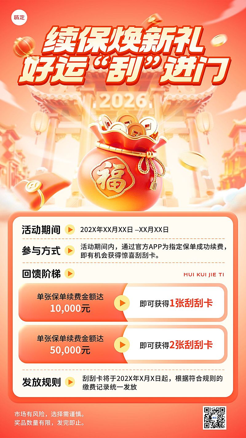 金融保险激励宣传海报