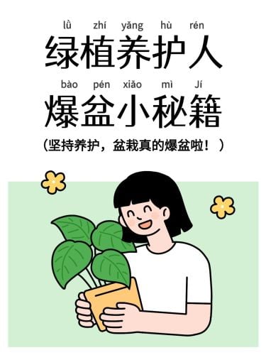 爆款吸睛大字插画图框小红书封面