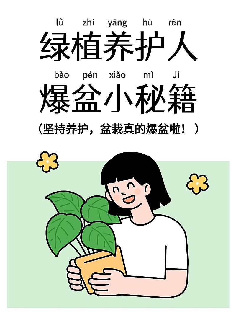 爆款吸睛大字插画图框小红书封面