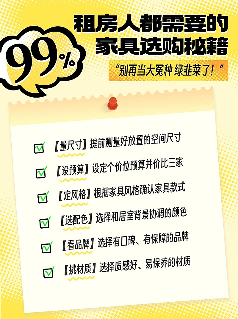 清新波谱半调家居家装选购指南小红书套装内页配图