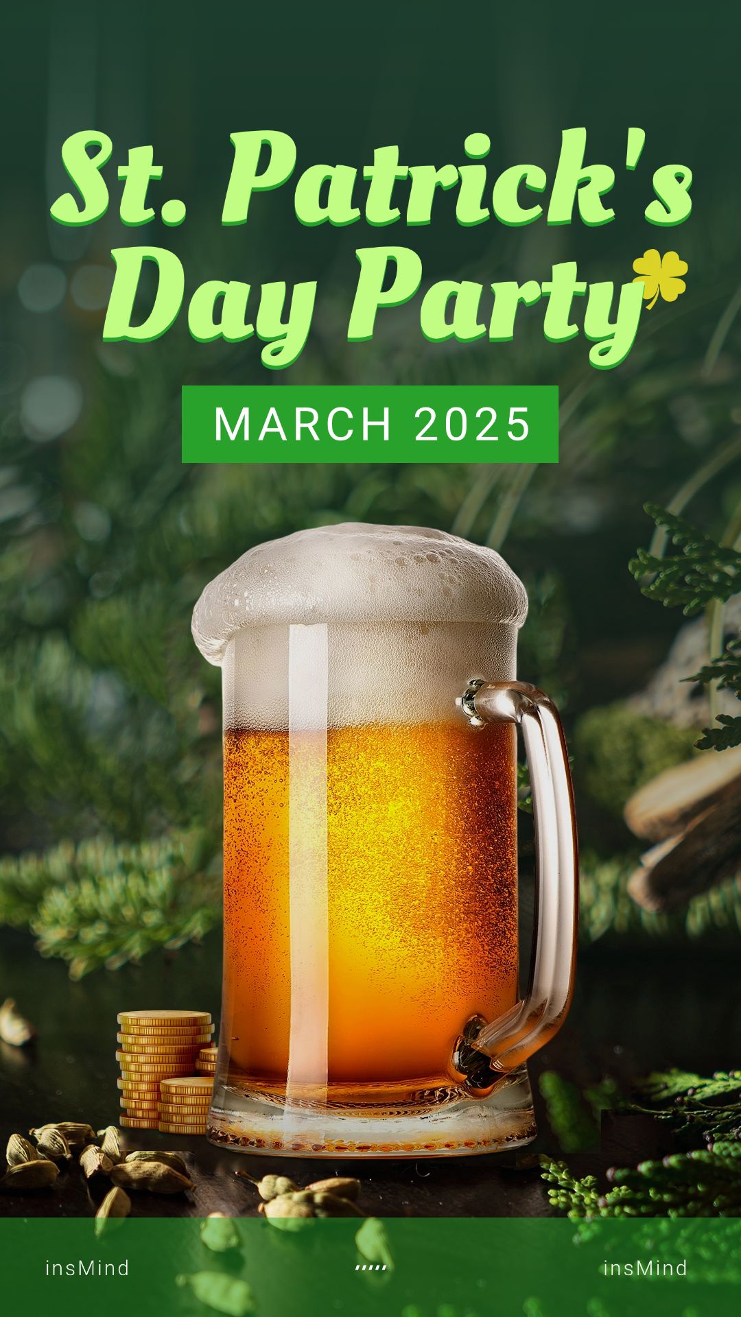 Saint Patrick's Day Pub Club Party Event Invitation Instagram Story Image