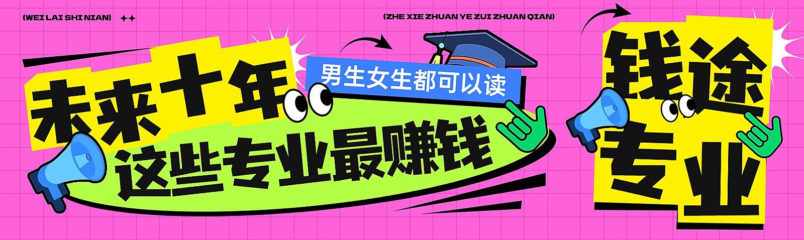热点营销话题讨论高考选专业公众号双封面