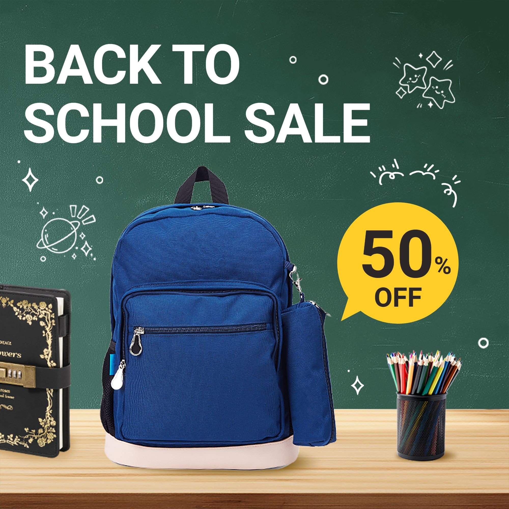 insMind Templates Back To School Sale Instagram Post Image