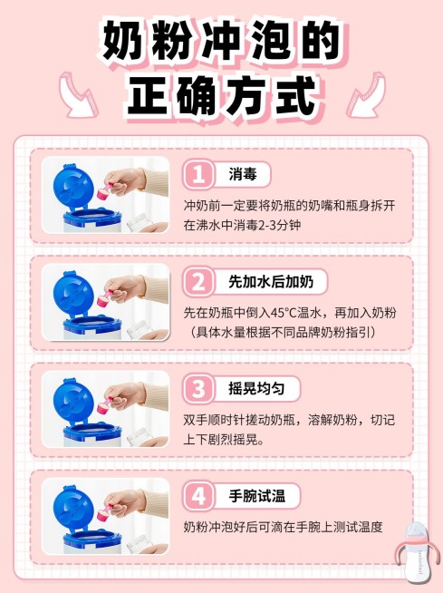 母婴亲子奶粉冲泡知识科普小红书配图套装预览效果