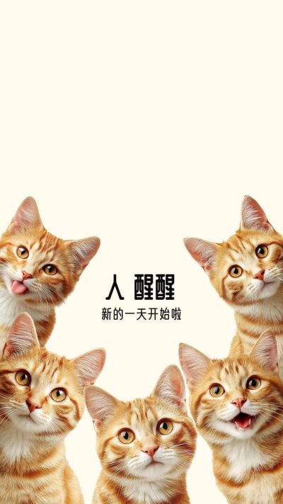 趣味猫咪抠图聊天背景图aigc