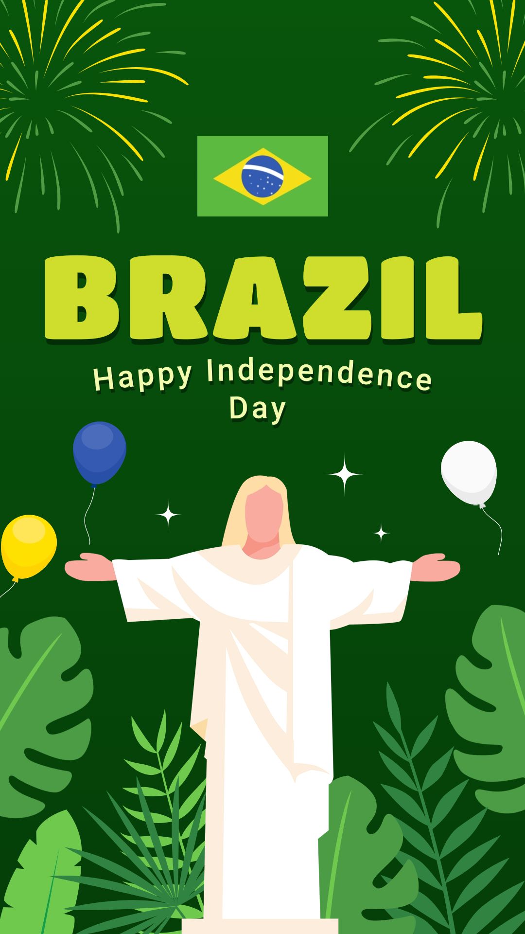 Brazil Independence Day Greetings Celebrations Graphic Illustrations Instagram Story Image