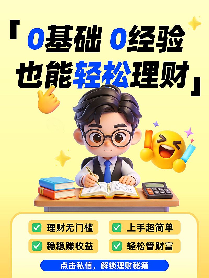 知识付费理财知识分享大字小红书封面
