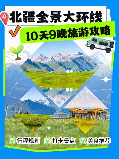 旅游攻略图框排版叠加实景图小红书封面