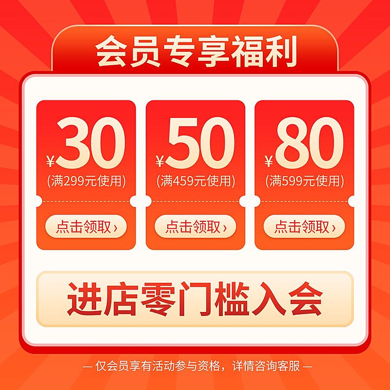 会员领券优惠券零售通用文字电商零售主图