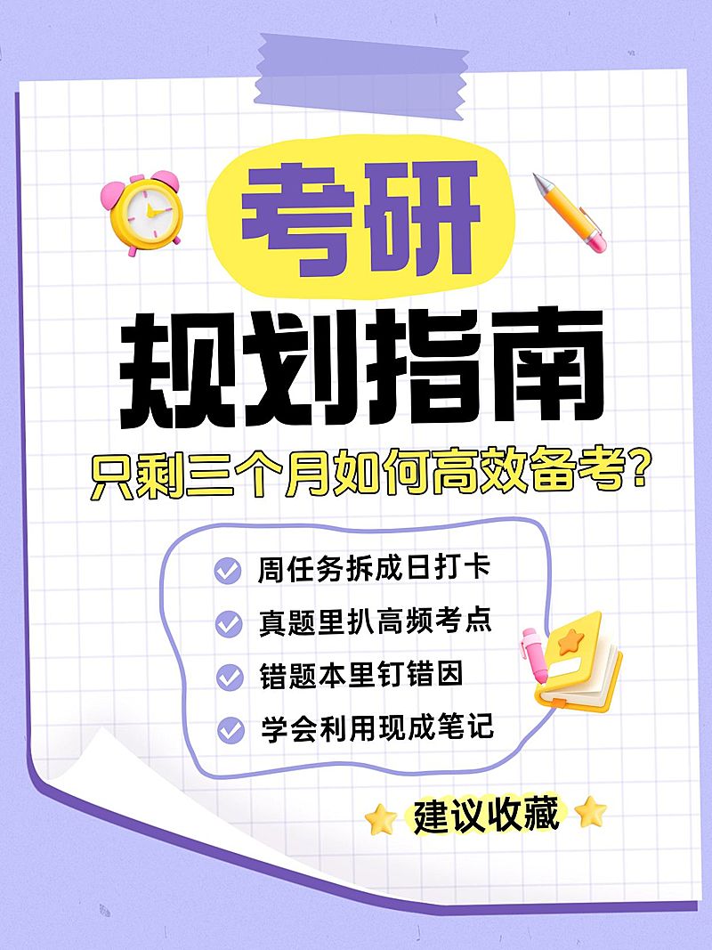 教育培训考研规划攻略指南分享爆款大字小红书封面