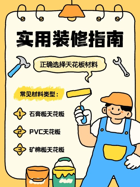 房地产家居装修知识科普卡通趣味感小红书封面套装预览效果