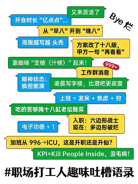 对话框职场打工人吐槽语录小红书封面