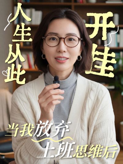 自媒体博主职场经验分享个人成长人像小红书封面