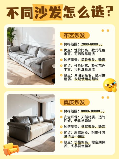 家居家装软装沙发对比介绍小红书配图预览效果