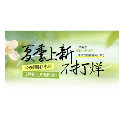 促销通用清新季节上新直播贴片原创套系直播贴片组合套装