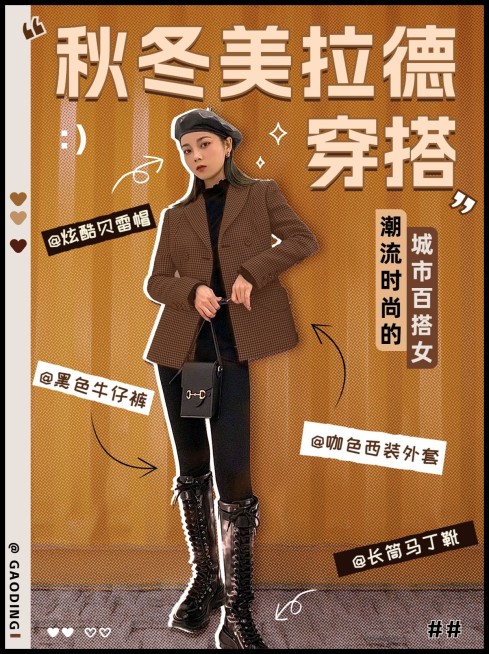 秋冬美拉德穿搭攻略小红书配图预览效果