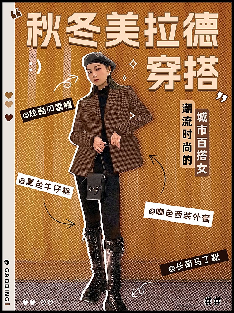 秋冬美拉德穿搭攻略小红书配图