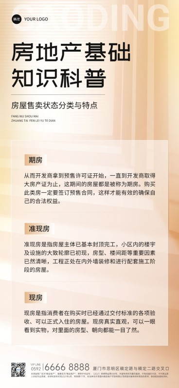 房地产知识科普简约全屏竖版海报预览效果