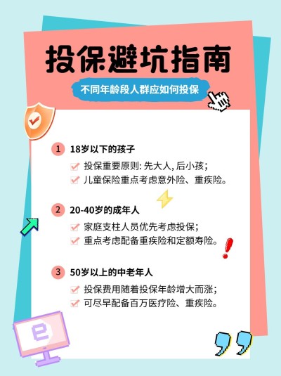 金融保险投保避坑指南简约风小红书配图