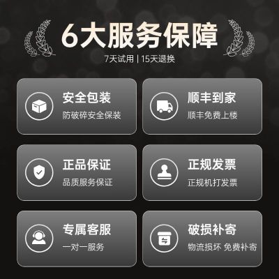 黑色售后服务信息说明商品主图AIGC