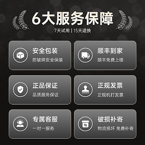 黑色售后服务信息说明商品主图AIGC