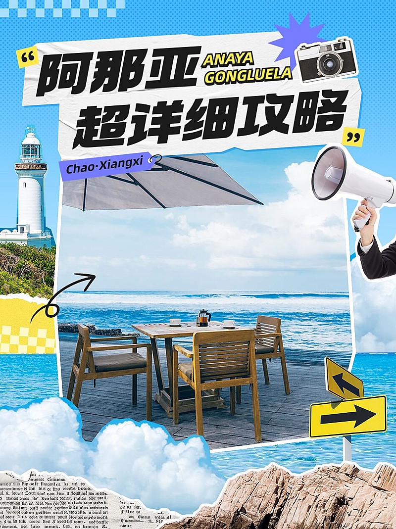 旅游攻略拼贴风小红书套装封面AIGC