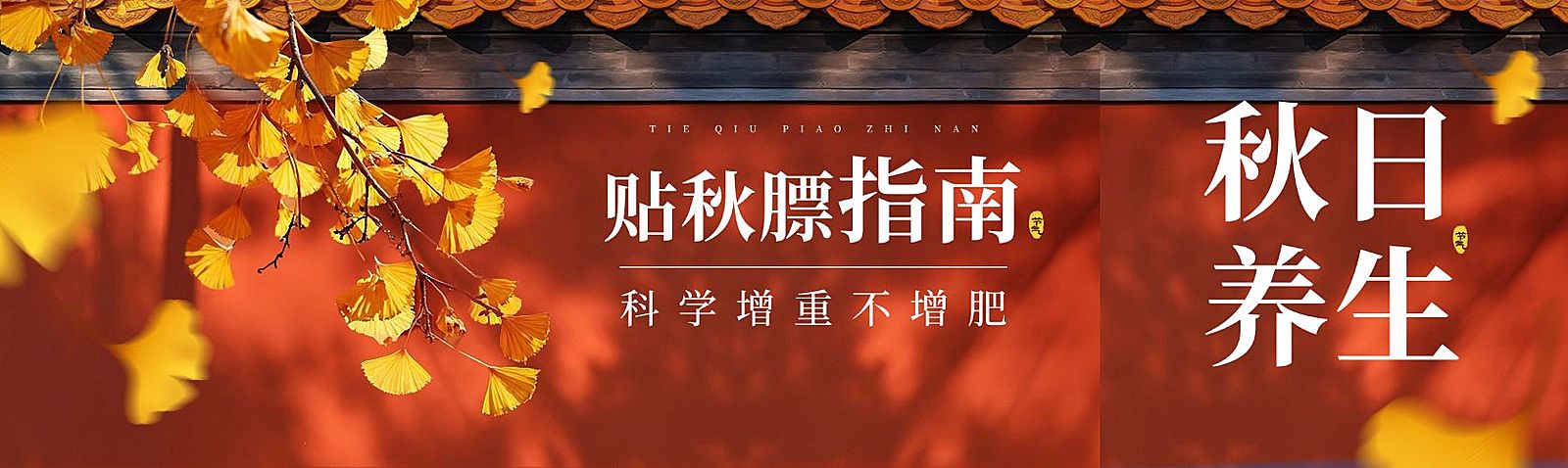秋季养生攻略宣传推广公众号双封面AIGC