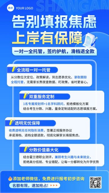 高考志愿填报机构服务介绍海报预览效果