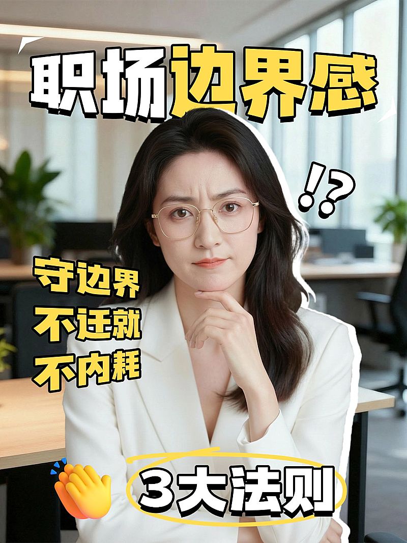 知识付费打工人职场边界感职场攻略分享人像小红书封面