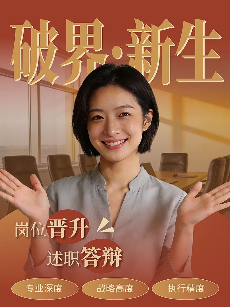 个人成长职场攻略分享人像小红书封面