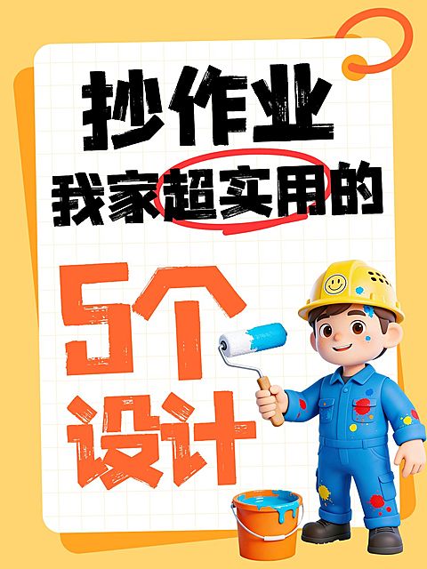 家居装修家装设计介绍分享大字小红书封面
