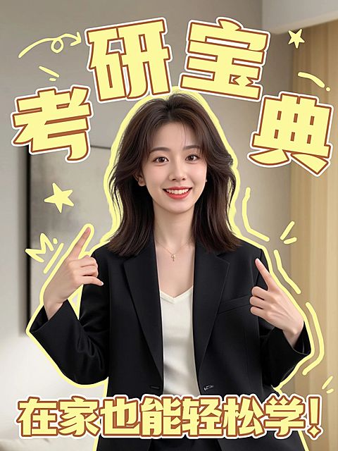 教育培训学历教育考研备考攻略指南人像小红书封面