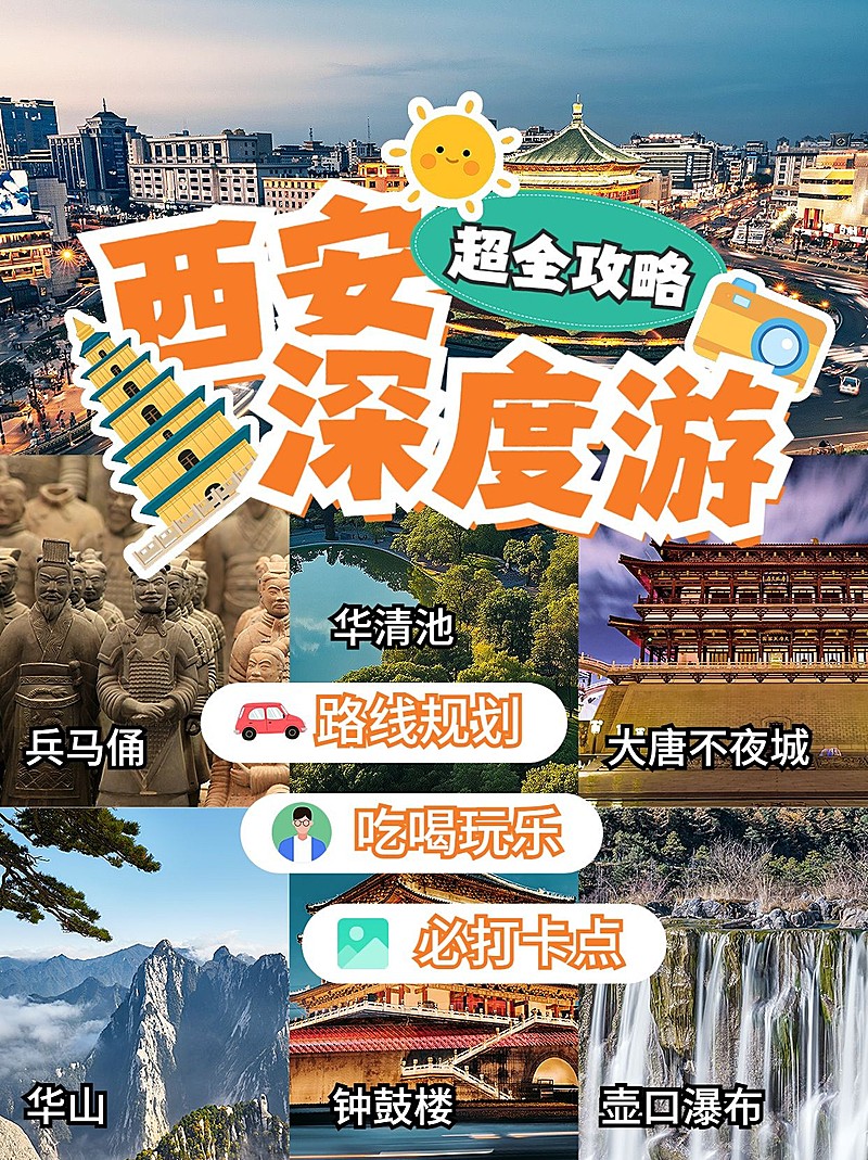 旅游攻略拼图宫格花字小红书封面