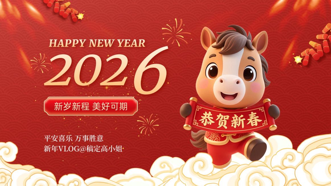 春节节日祝福通用喜庆感横版视频封面预览效果