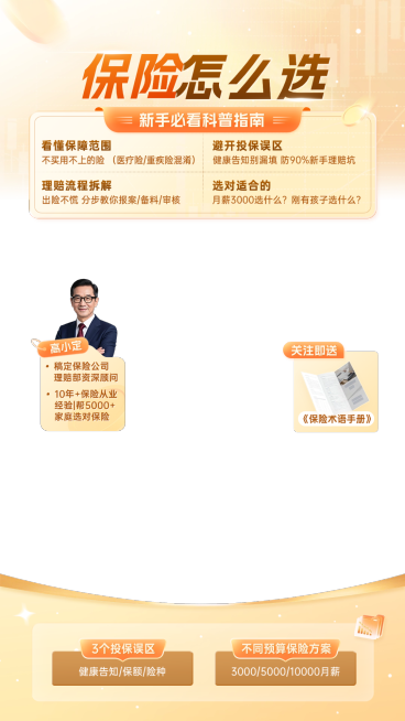 保险金融科普直播贴片组合AIGC预览效果