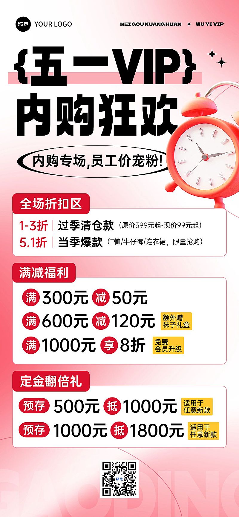 五一劳动节促销全屏海报AIGC