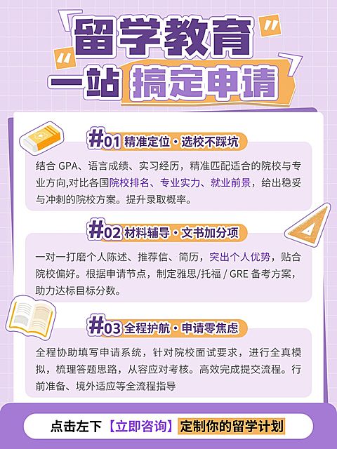 教育培训学历教育留学申请攻略指南分享小红书配图