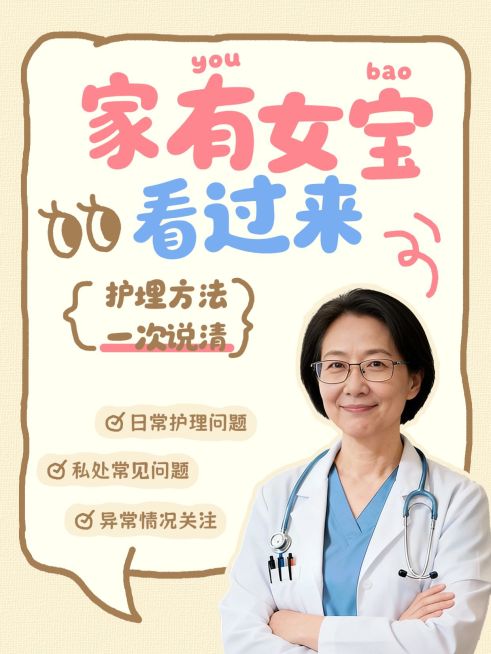 母婴新生儿女宝护理人像小红书封面预览效果