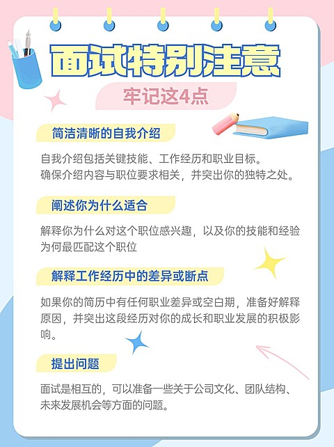 求职面试攻略指南小红书配图