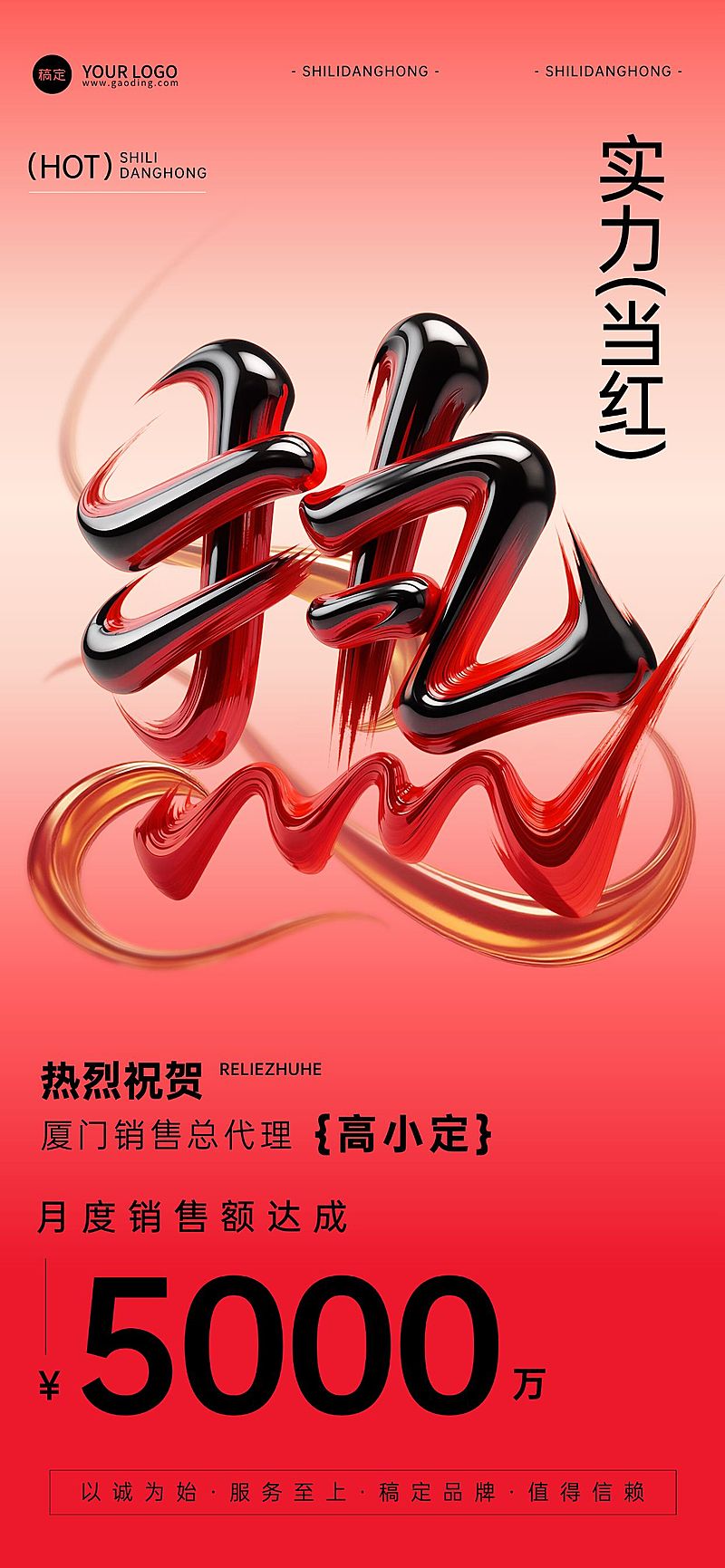 热销SD字体喜报战报大字热血感全屏海报aigc