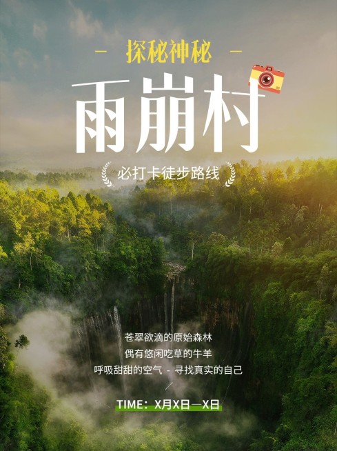 旅游攻略实景排版小红书封面预览效果