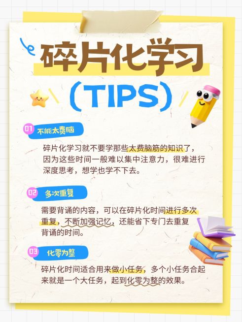 知识付费碎片化学习小妙招学习指南科普小红书配图预览效果