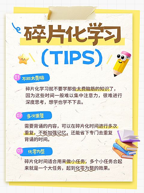 知识付费碎片化学习小妙招学习指南科普小红书配图