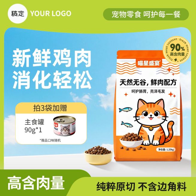 猫粮狗粮宠物用品商品主图预览效果