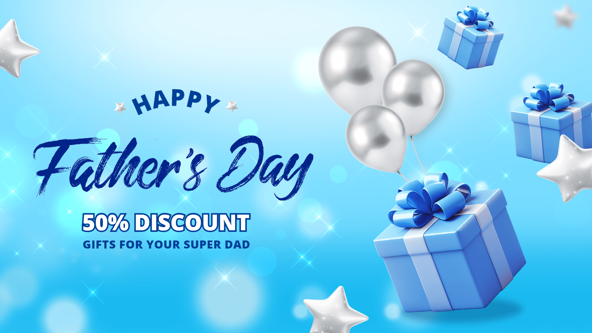 insMind Templates Holiday Father's Day Sales Banner