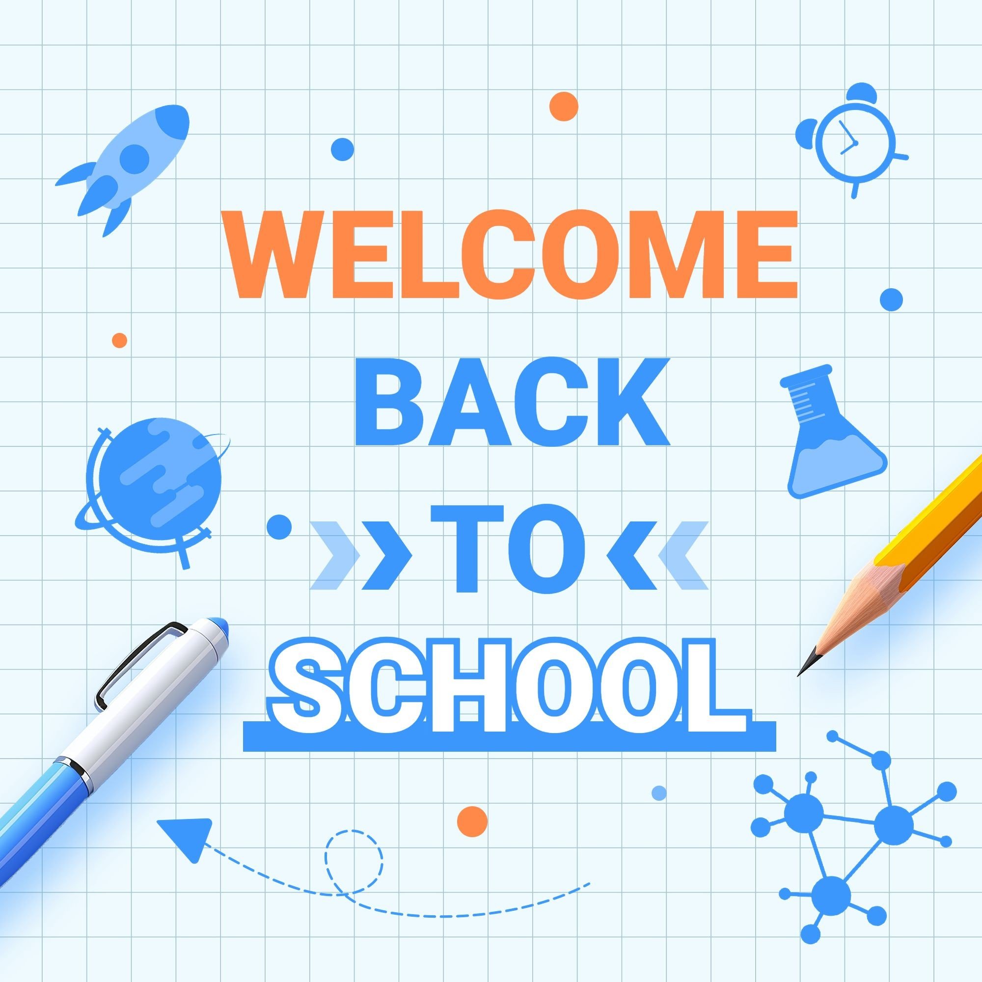 insMind Templates Back To School Greetings Instagram Post Image