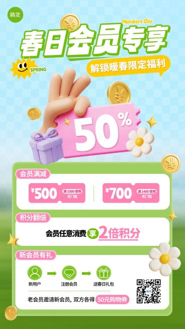 商品零售春季营销海报预览效果