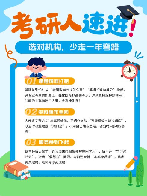 教育培训学历教育考研机构选择攻略小红书配图预览效果